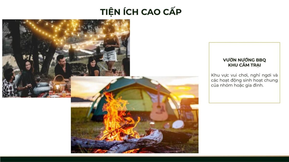 Vườn nướng BBQ, khu cắm trại trong Thanh Lanh Valley