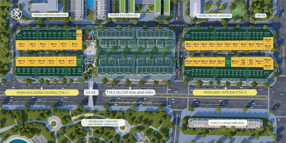 Mặt bằng dự án Avenue Garden Tây Thăng Long
