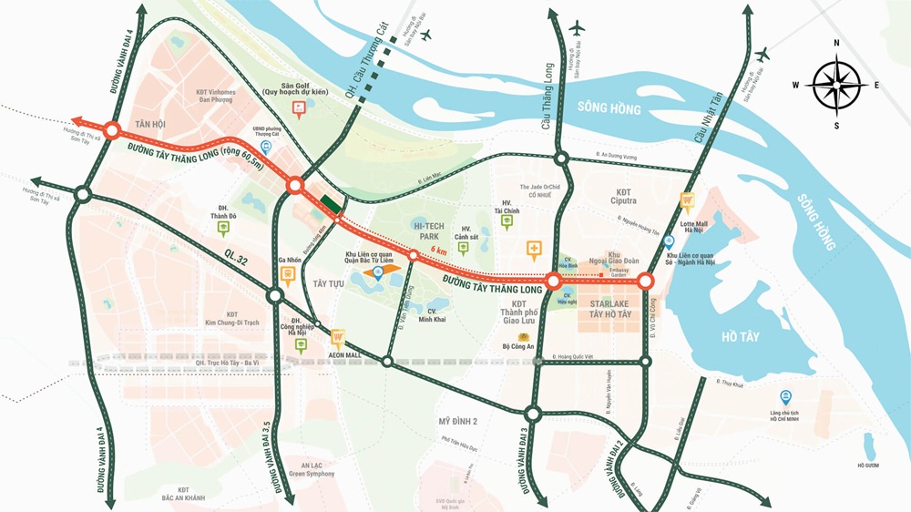 Vị trí dự án Avenue Garden Tây Thăng Long