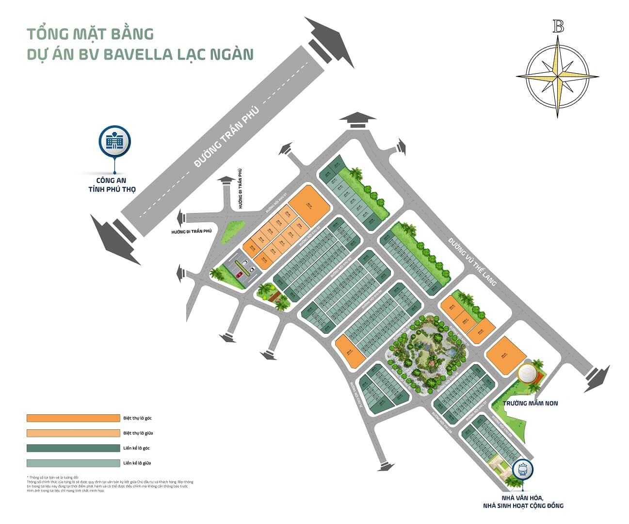 Mặt bằng tổng thể dự án BV Bavella Lạc Ngàn