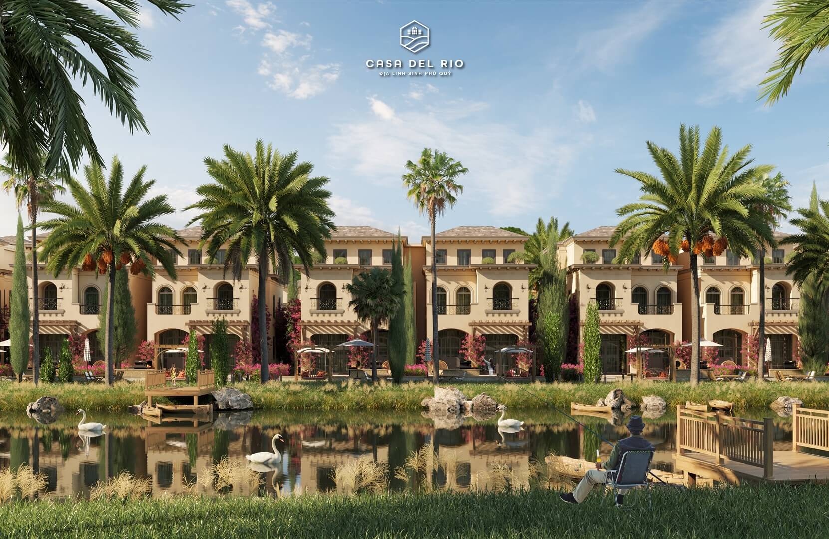 Biệt thự song lập Casa Del Rio Hòa Bình – Không gian xanh, tầm nhìn thoáng đãng