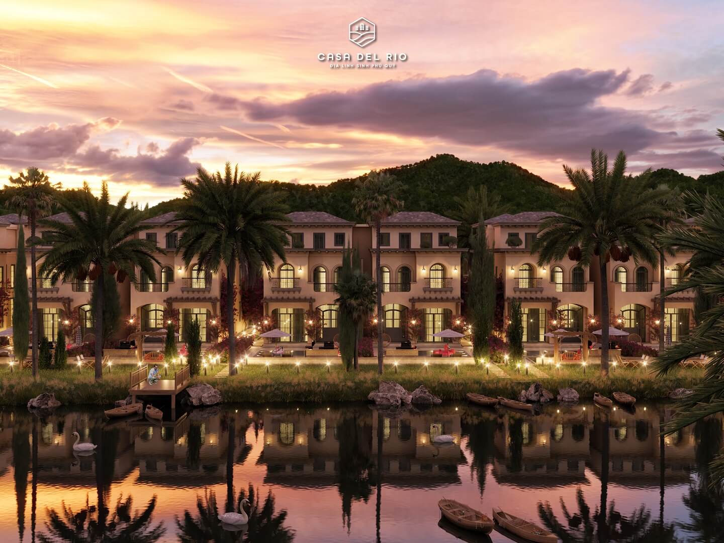 Biệt thự song lập Casa Del Rio Hòa Bình – Không gian xanh, tầm nhìn thoáng đãng