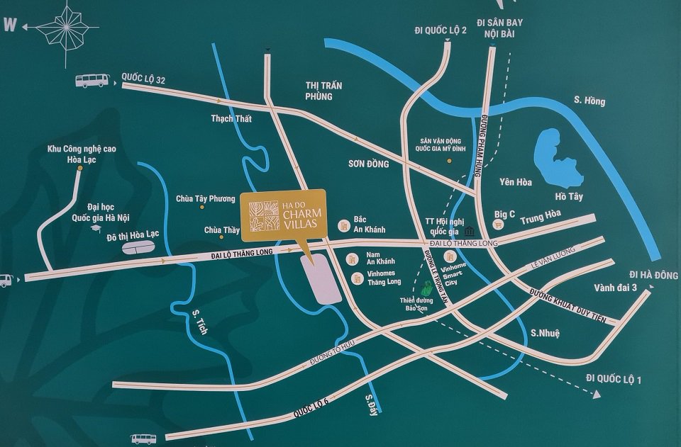 Vị trí dự án Hà Đô Charm Villas