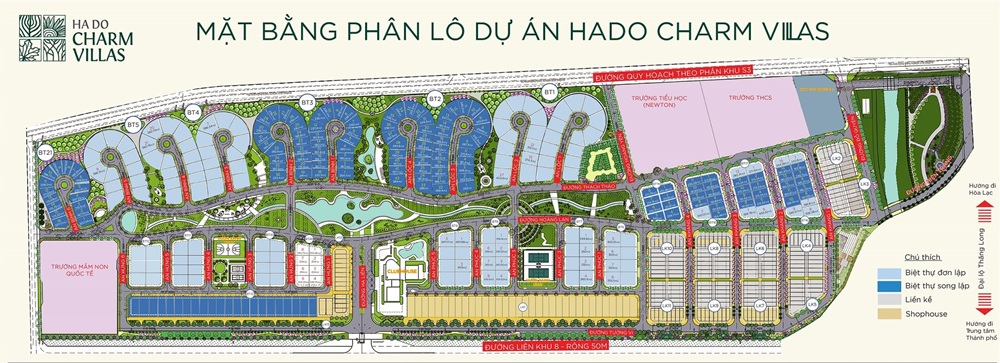 Mặt bằng dự án Hà Đô Charm Villas