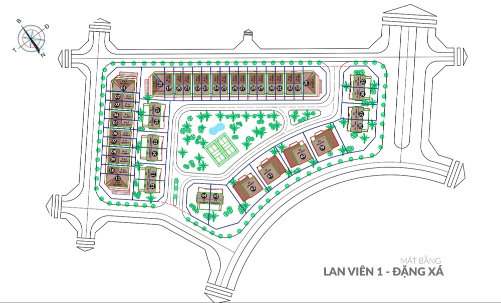 Mặt bằng dự án Lan Viên Villa Đặng Xá – Gia Lâm