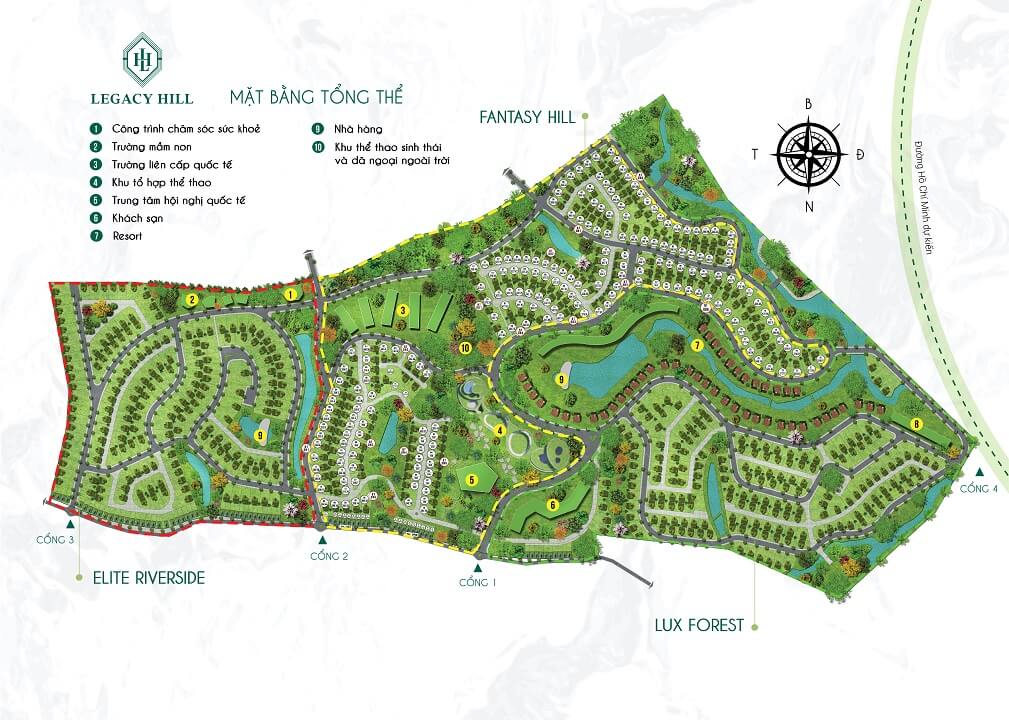 Mặt bằng tổng thể dự án Legacy Hill Hòa Bình
