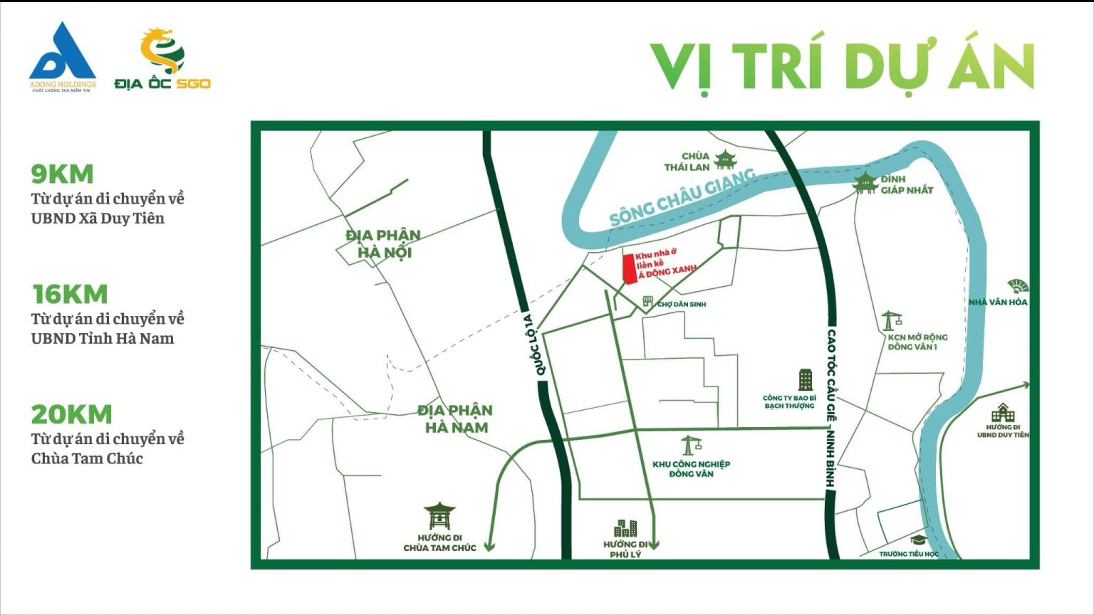 Vị trí đắc địa của dự án liền kề Á Đông Xanh Hà Nam
