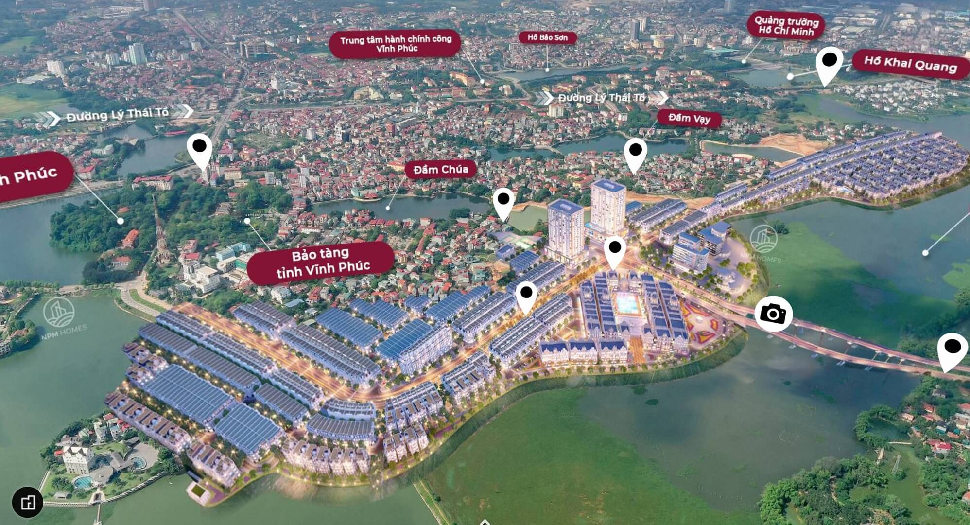 Vị trí dự án River Bay Bắc Đầm Vạc Vĩnh Yên