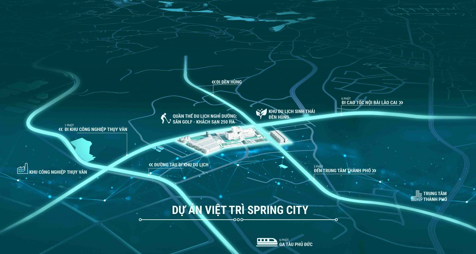 Vị trí đắc địa của dự án Việt Trì Spring City
