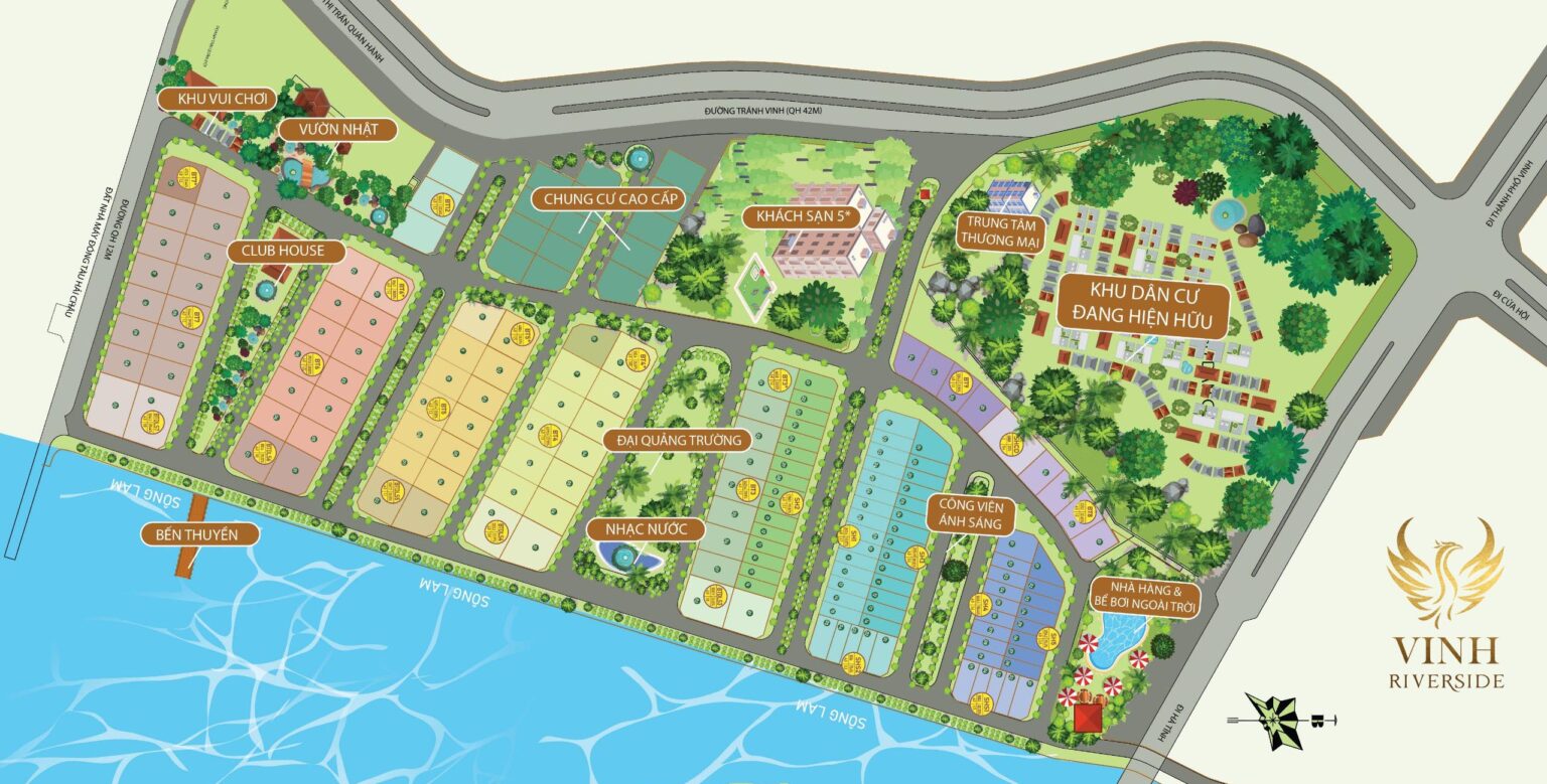 Mặt bằng dự án Vinh Riverside Trung Đô
